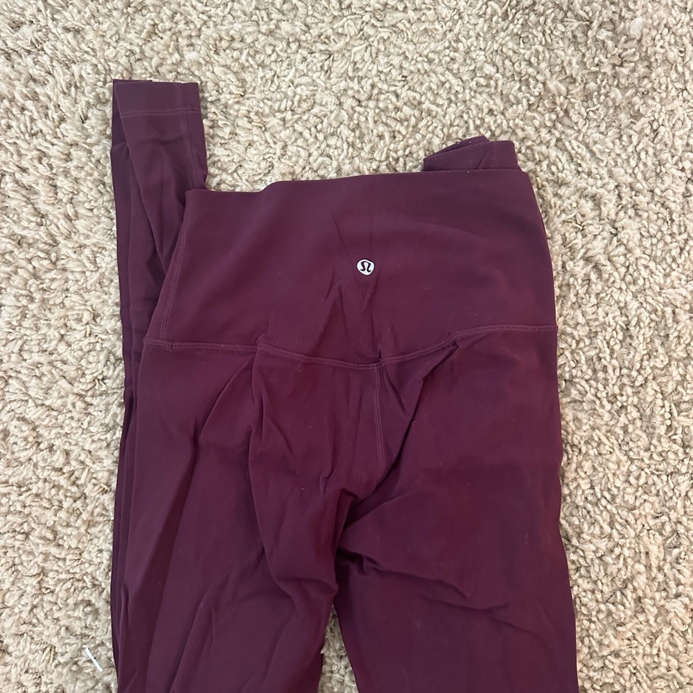 Lululemon Athletica Maroon Full-Length Legging